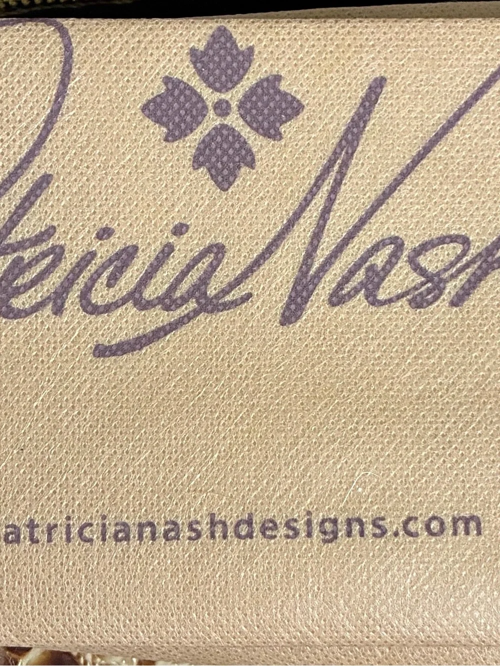 Patricia Nash Christiana Woven Satchel Tan with Leather Trim with dust bag. - Picture 9 of 15